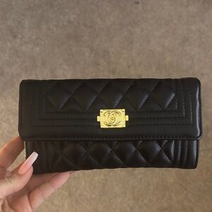 CHANEL GENUINE LAMBSKIN LEATHER WALLET